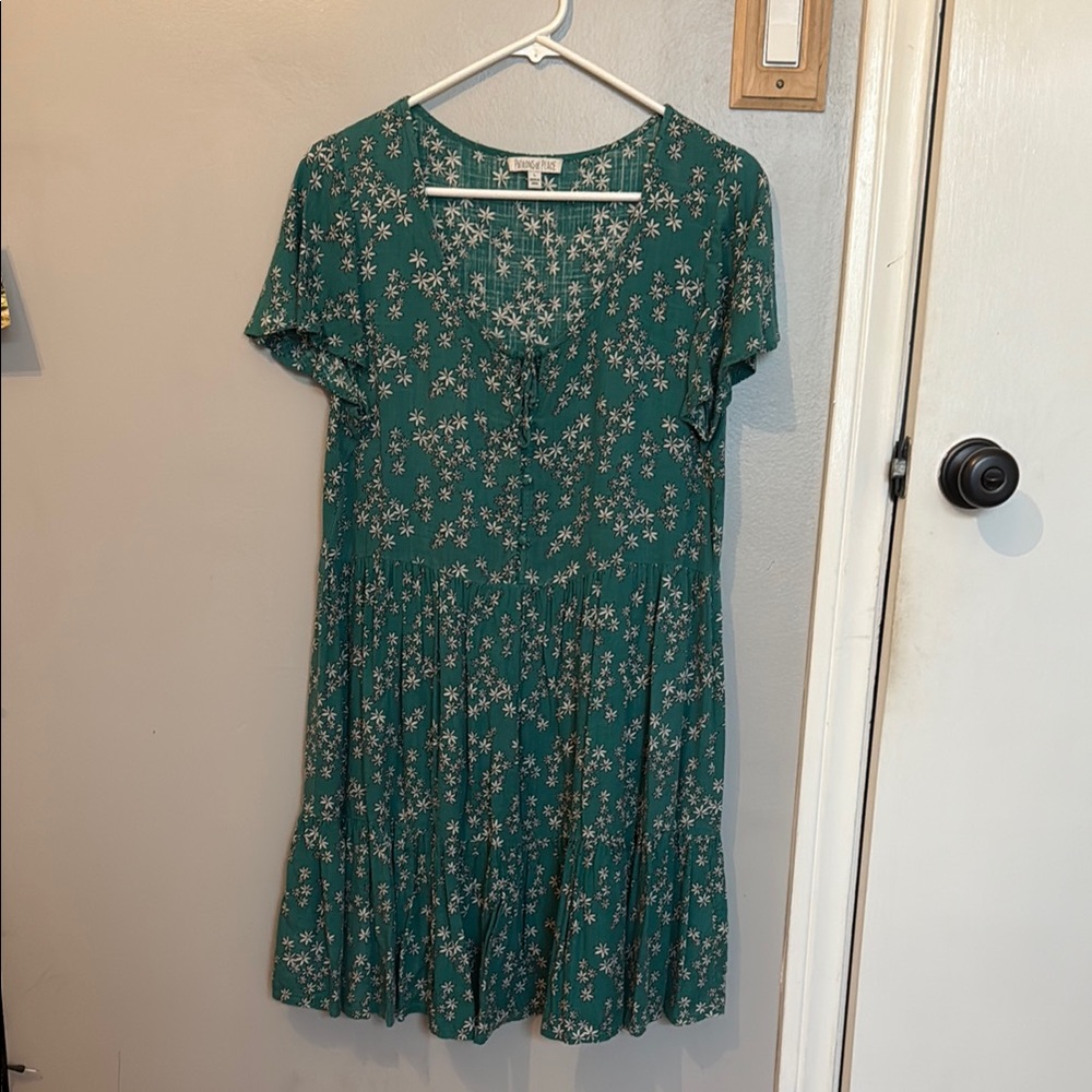 Floral Green Dress